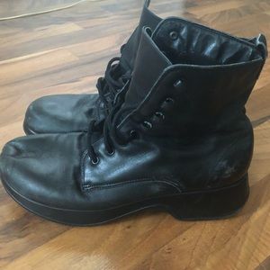 Vintage 90s Leather Combat Boots